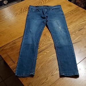Aeropostale MEN'S Jeans DENIM Pants Preowned Used Super Skinny 28 x 30 Indigo